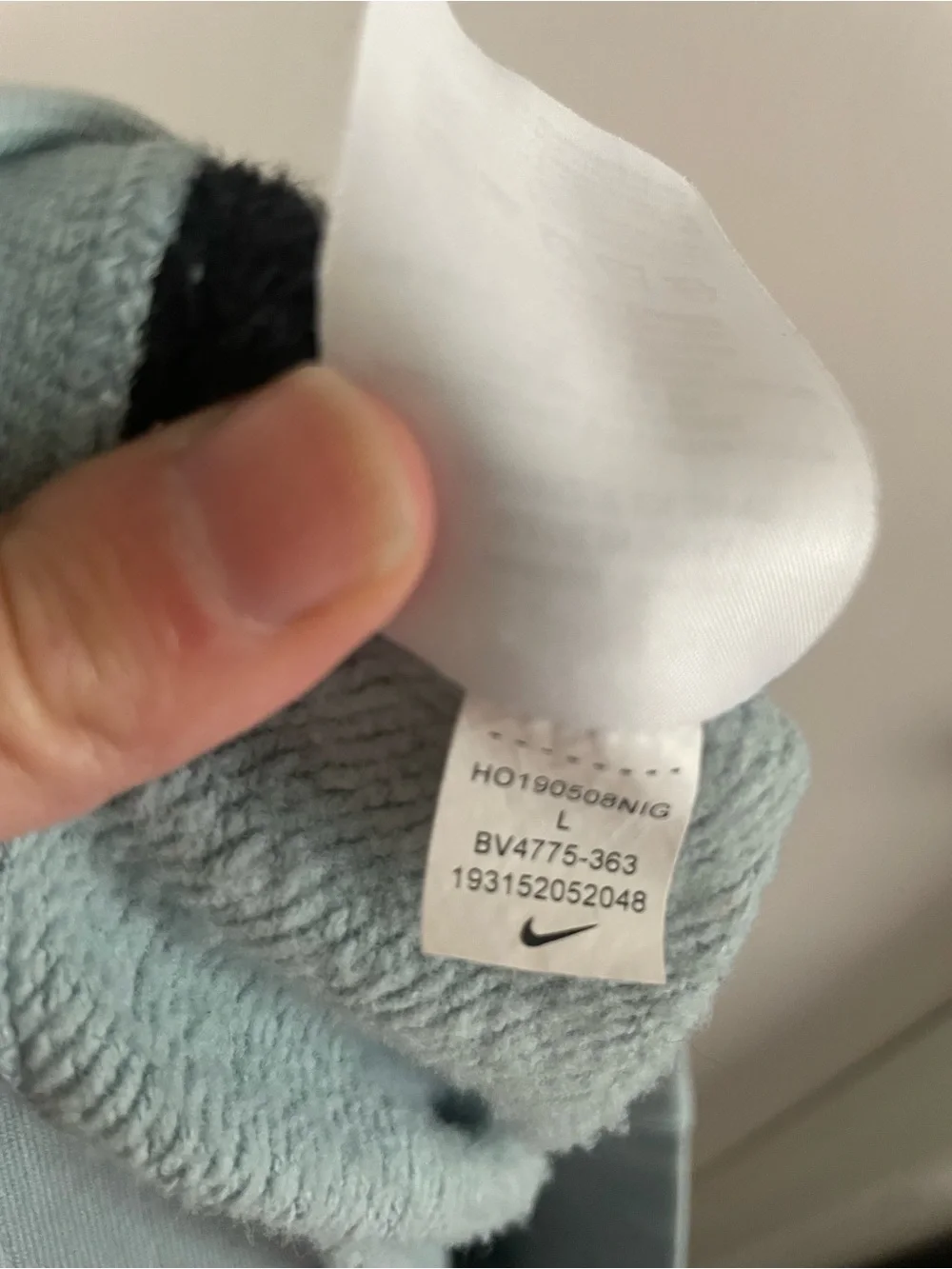 Nike Air Sage/Light Blue Colorblock Fleece Joggers Size L Women’s (230)